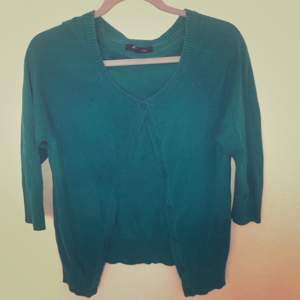 Teal Cardigan - Forever 21